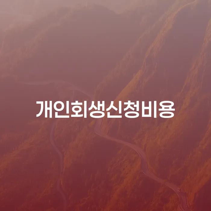 개인회생신청비용, 정말 필요한 정보인가요?