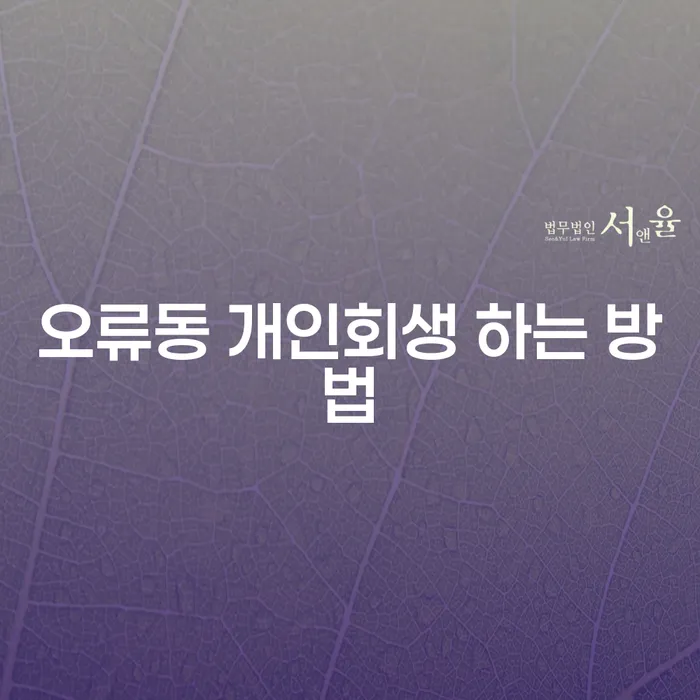 오류동 개인회생 어떻게 신청할 수 있을까요?