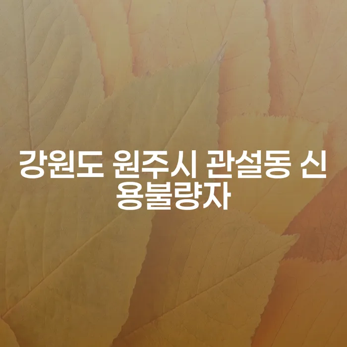 강원도 원주시 관설동 신용불량자들이 미수금지급명령을 통해 채무에서 벗어날 수 있는 방법은?